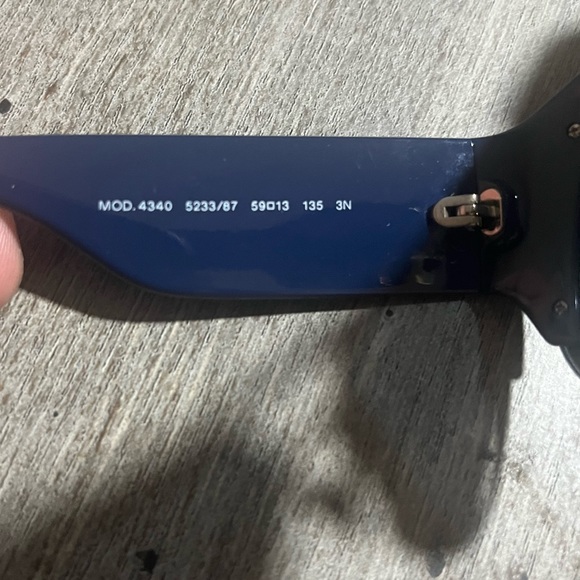 Versace, Men's Sunglasses, Blue Aviators Model:VE4340-523387 - Picture 5 of 7